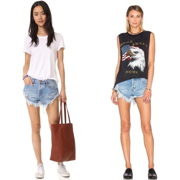 One Teaspoon Hollywood Bandits Jean Shorts NWT